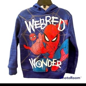 Marvel Spider-Man Pull Over Hoodie Boys Sweatshirt Kid Size 4